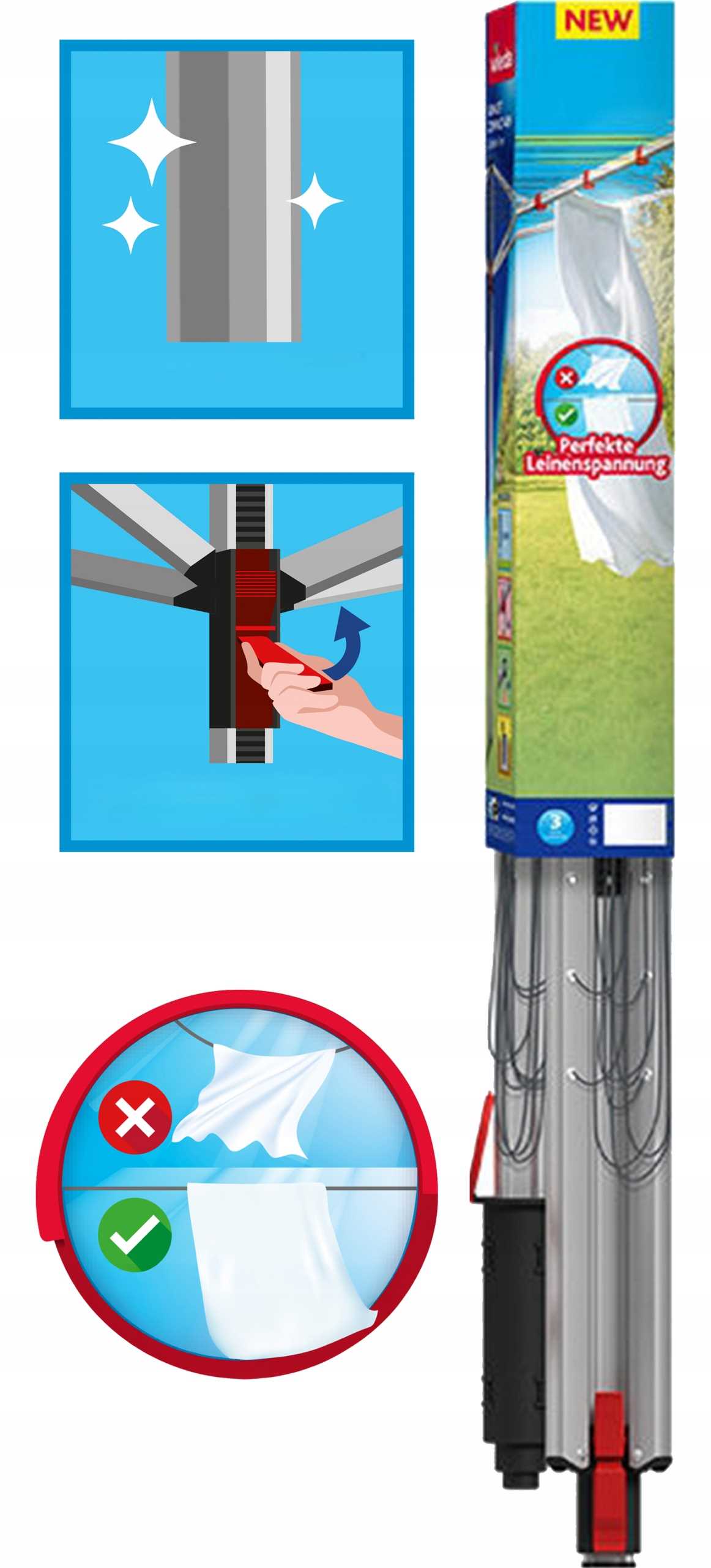 Āra žāvētājs Vileda Sun Lift Compact