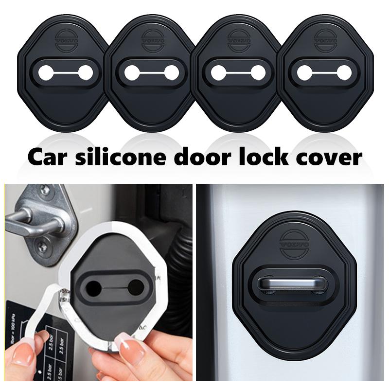Universal Car Silicone Door Lock Anti-Collision Cover Accessories For Volvo XC90 V90 V60 V40 S80 S60 S90 C40 XC60 XC40 V70 XC70 JG2