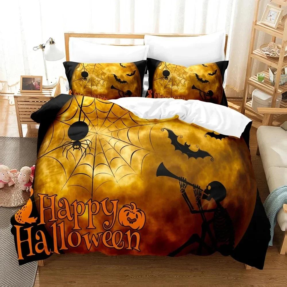 

3D Print All Saints Day Halloween Comfortable Duvet Quilt Cover Pillowcase Bedding Set Children Bedroom Decoration Home Textile 70x133cm