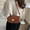 2024 Winter Retro Fashion Lock Buckle Crossbody Bag - Versatile, Stylish Small Square Bag for Women