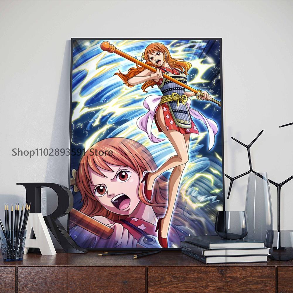 1pc One Piece Nami Poster Paper Print Home Bedroom Entrance Bar Cafe Art Painting Decoration