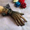 Lolita Lace Gloves White Flower Wedding Gloves Bow Large Lace Hand Sleeves