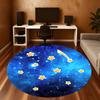1pc Shooting Star Cosmic Round Chair Mat Area Rug - Non-Slip, Floor Mat for Office, Bedroom, Home Decor Christmas Gift P0811127