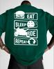 Unisexs Casual Tshirt Eat Sleep Ride Repeat Graphic T Shirts Unisex High Quality Love Riding Fashion Casual Tops Biker Tshirt
