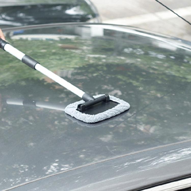 Windshield Cleaning Brush With Telescopic Aluminum Handle Microfiber Bristles For Effortlessly Glass Maintenance