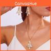 Holiday Christmas Earrings And Necklace Jewelry Set With Electroplated Finish For Women