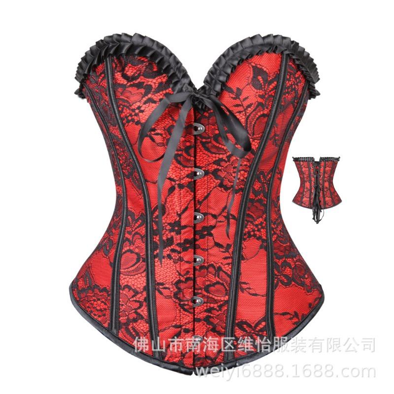 Sexy Lace European Palace Style Women Body Shaper Waist Cincher Corset