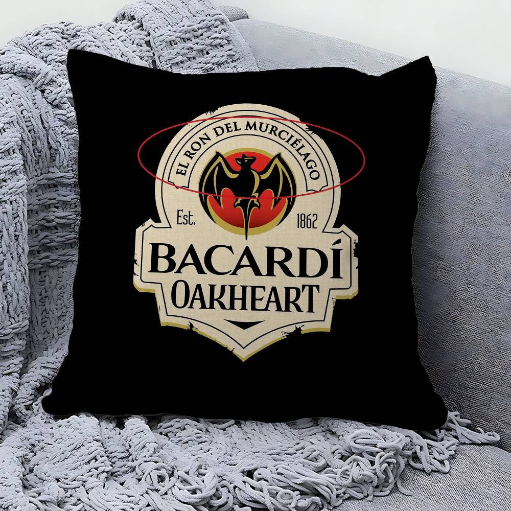 B-Bacardi Rum Vampier Vleermuis Kussensloop Decoratief Kussen Bank Huisdecoratie Hoes Kussenslopen