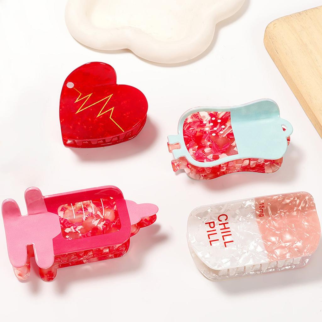 Whimsical Shark Design Hair Clip Secure Hold Hair Accessories Lightweight PVC Hair Claw Clip For Women Girls Fashion