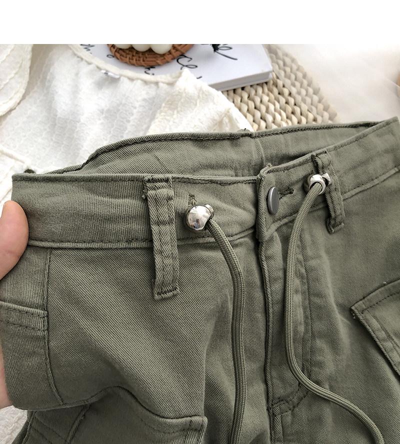 2024 Summer Korean Style Women's Retro High-Waisted Denim Mini Skirt with Side Drawstring Ties