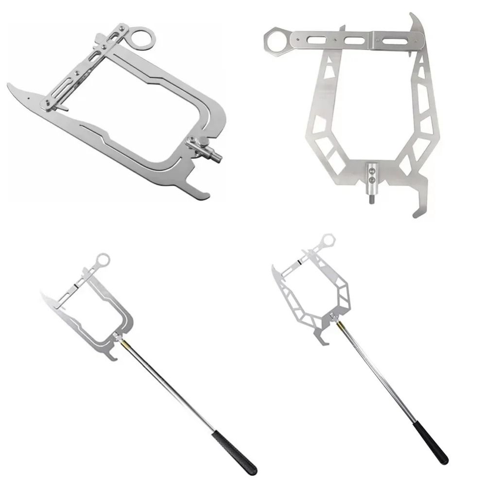 Teleskopstange Andockhaken Edelstahl Langstrecken-Einfädler Teleskop-Bootshaken Stoppen Sie das Schiff