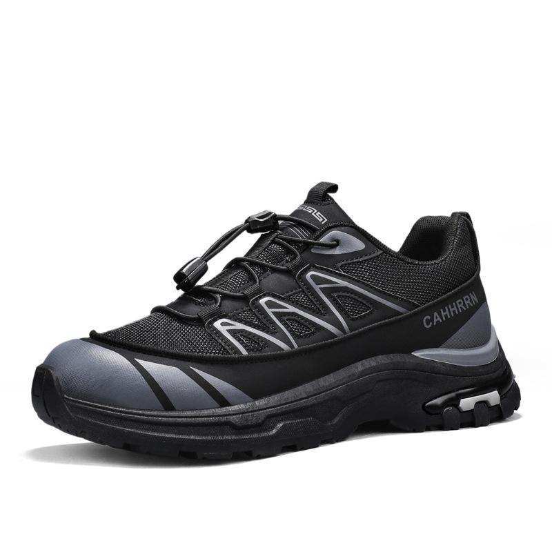 Outdoor Non-slip Wear-resistant Breathable Low-top Casual Hiking Shoes Spring and Autumn Elastic Buckle Sports Large Size Hiking Shoes