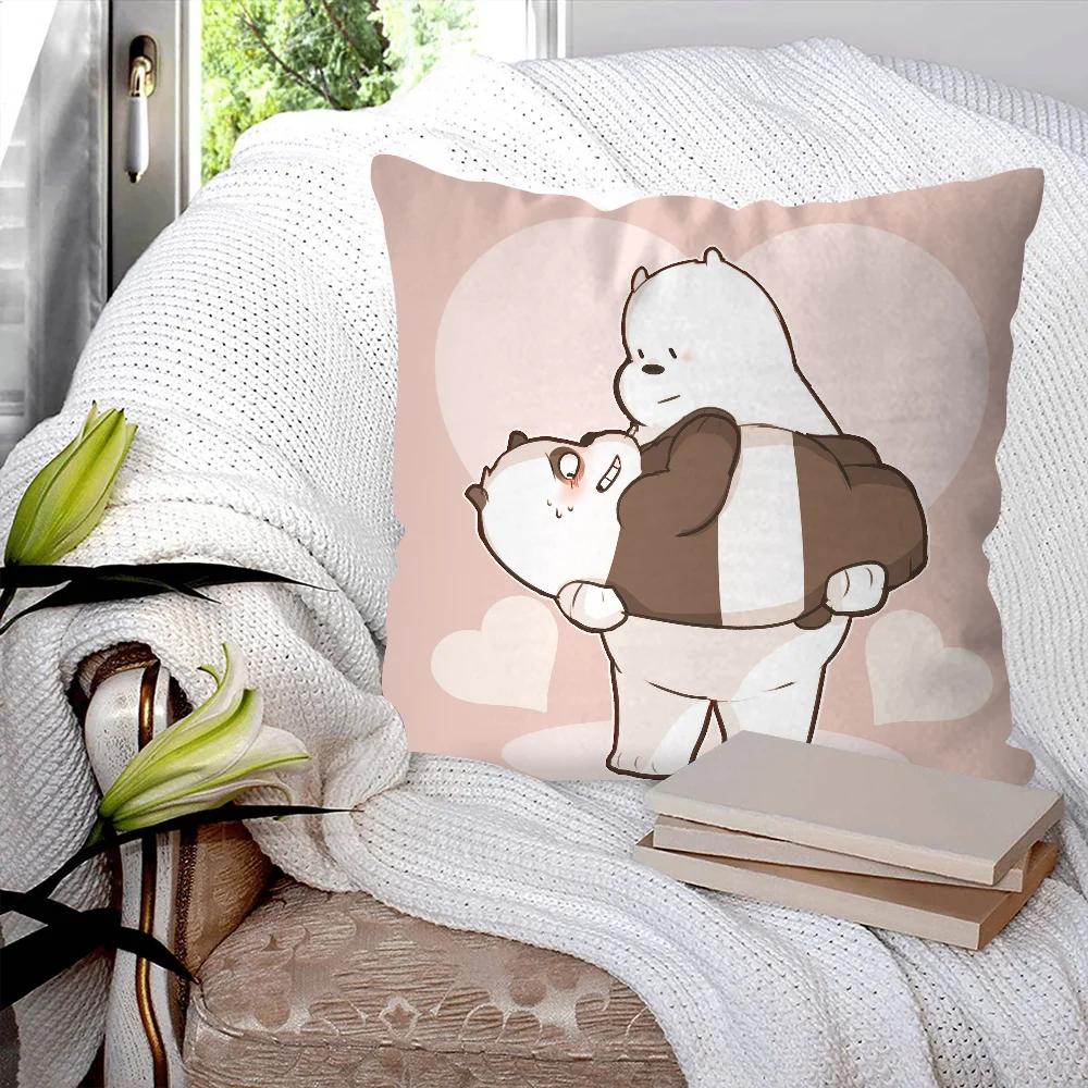 My B-Bare B-Niedźwiadki Kreskówkowe Bajki Poszewka na Poduszkę Kwadratowa Poduszka Sypialnia Sofa Wypoczynek Komfortowa Poduszka Salon Dekoracja Domu