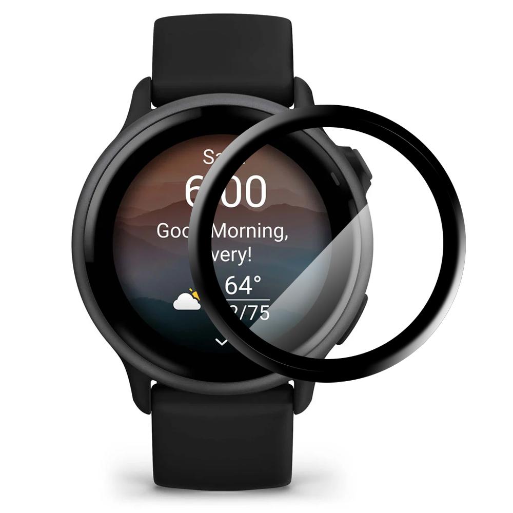 NORTHJO For Garmin Vivoactive 6 Screen Protector PMMA Anti Scratch Black Edge Watch Film HD Clarity Abrasion Resistant