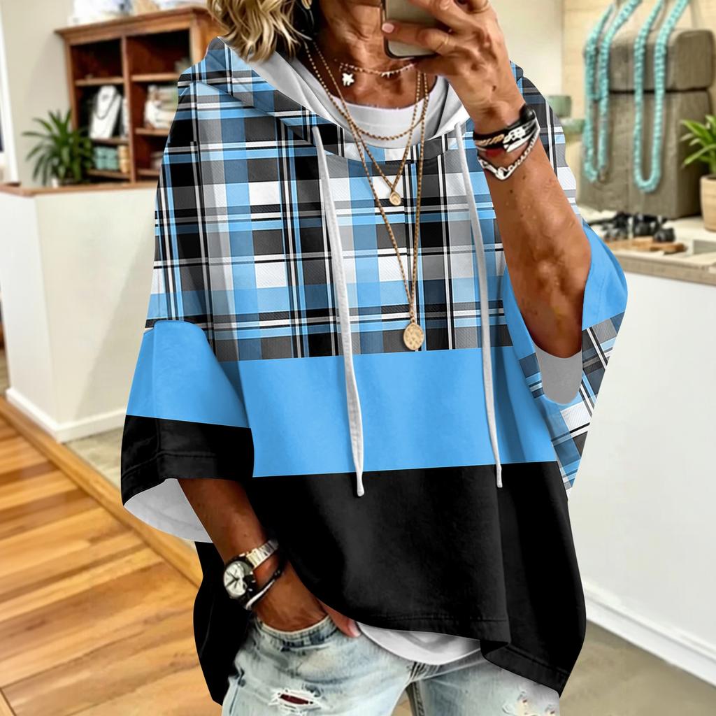 Women's Drawstring Hoodie Retro Floral Print Loose Fit Casual Sweatshirt