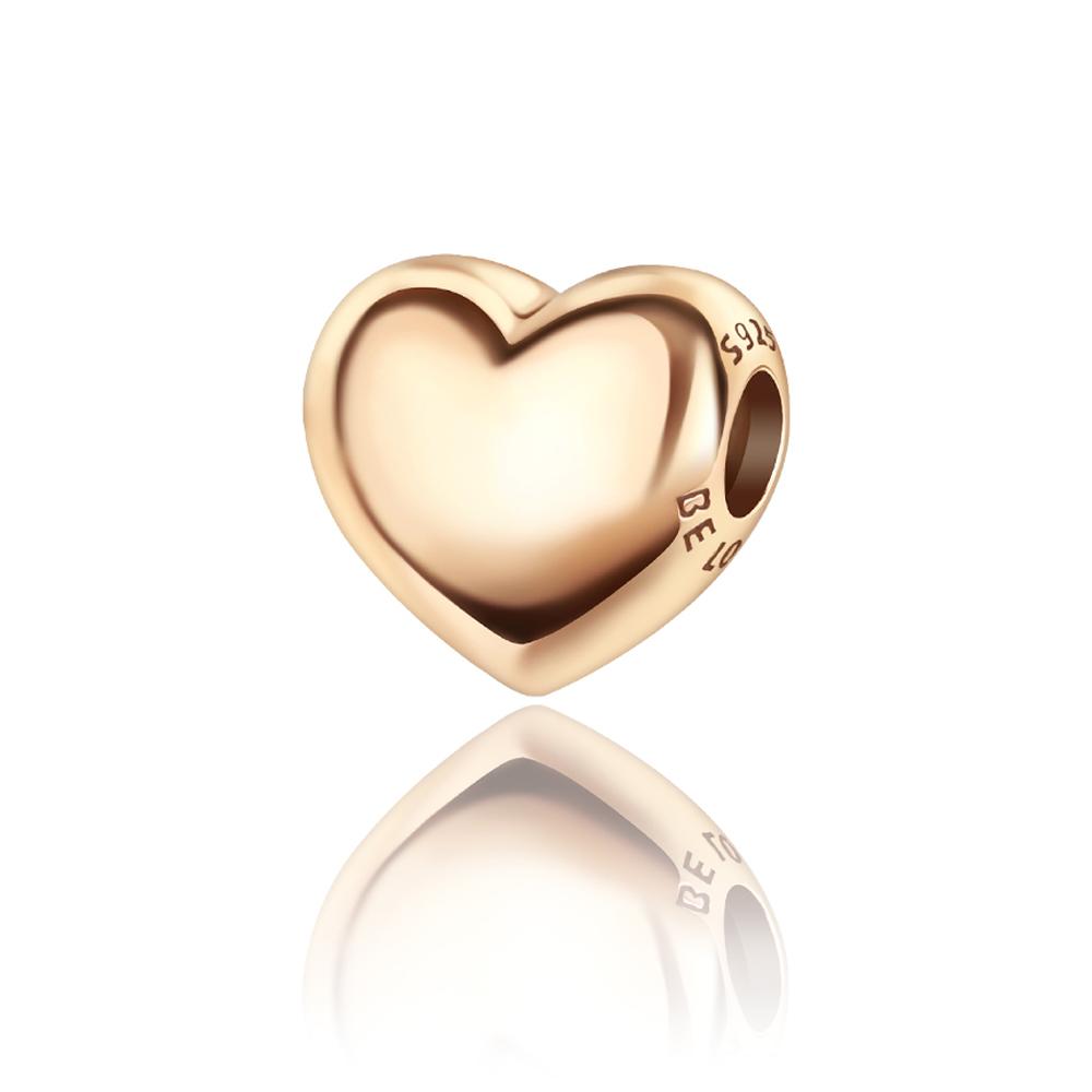 Mother'S Day Series Copper Mom Kiss Love Beads Infinity & Rose Heart Dangle Charm Fits Bracelet Diy Fine Jewelry