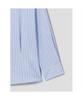 8SECONDS Striped Collared Neck Shirt Blouse Sky Blue