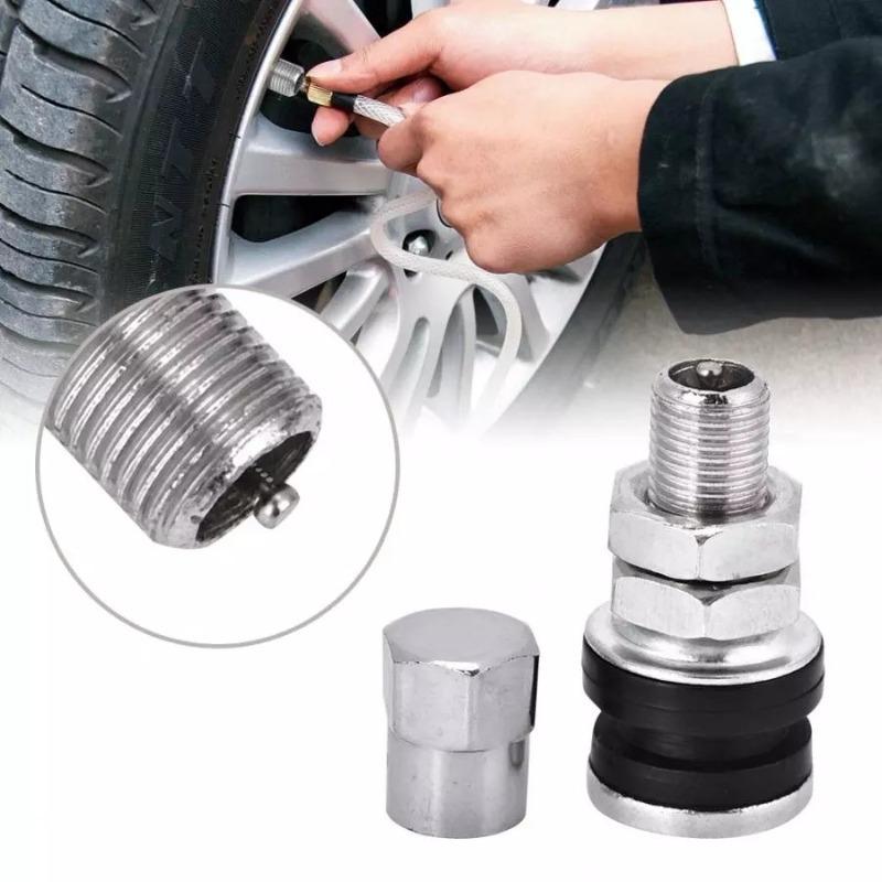 10Pcs Car Tire Valve Short Stems Short Stem With Rubber Gasket For ATVs lawn mowers go-karts boat trailers motorcycles