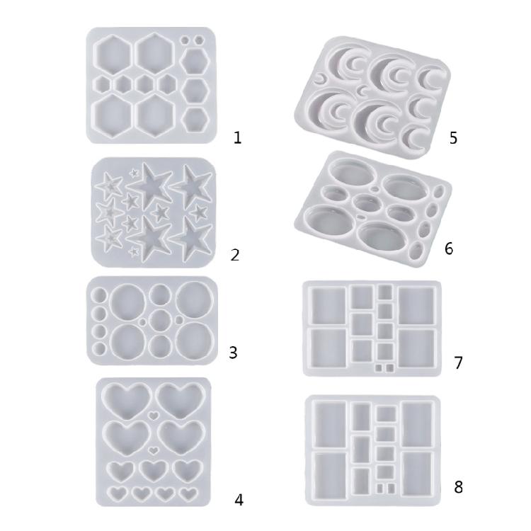 Keychain Earring Pendant Casting Mold Ornament 3D Silicone Epoxy Casting Mould