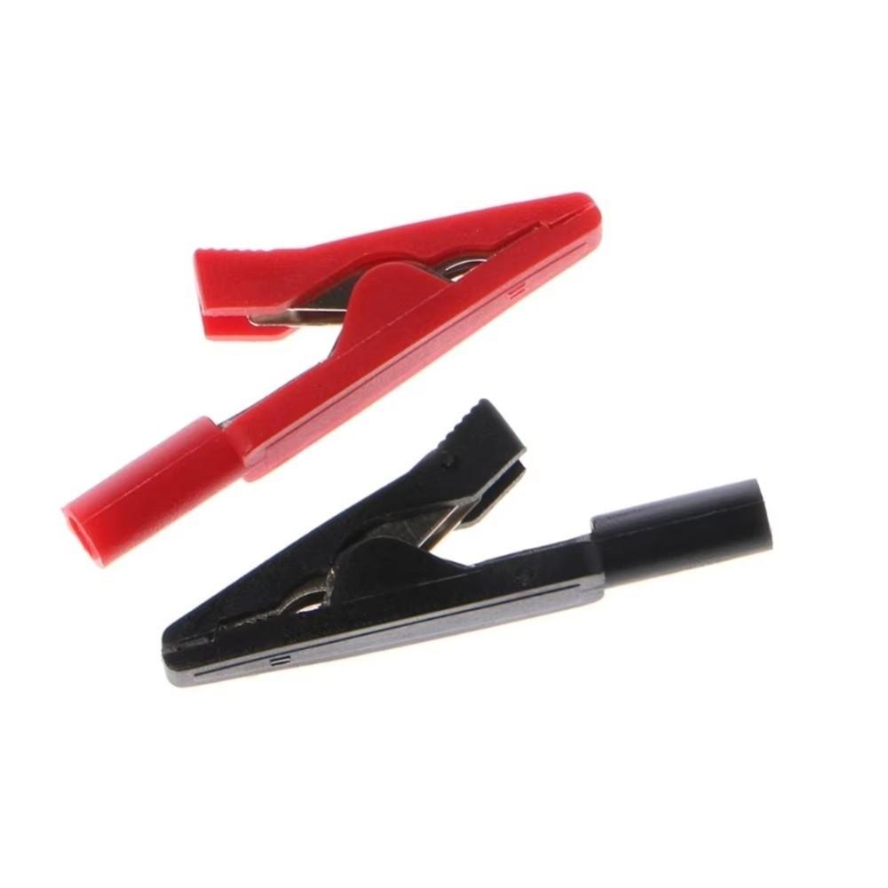 Mini Multimeter Probe Cable Insulated Banana Female Adapter Battery Test Clip for Battery Testing