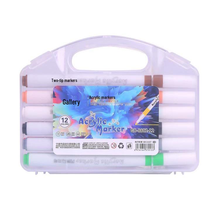 Akrylový fix s měkkým hrotem Black Box - Rychleschnoucí, Vrstvitelný, Nekrvácí, Ideální pro dětské DIY umění a graffiti malbu.