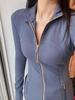 Giacca da Yoga Lu Family Defina Slim Fit con Collo Alto, Asciugatura Rapida - Morbida, Spazzolata, Elastica per l'Autunno