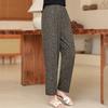 Women's Plus Size Leopard Print Wide Leg Pants, Casual Loose Fit Elastic Waist Trousers (XL-5XL)