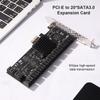Expansion Card Port PCIE Expansion Card PCIE Adapter 20 Port 6Gbps PCI-Express X1 SATA3.0 Riser Expansion Card