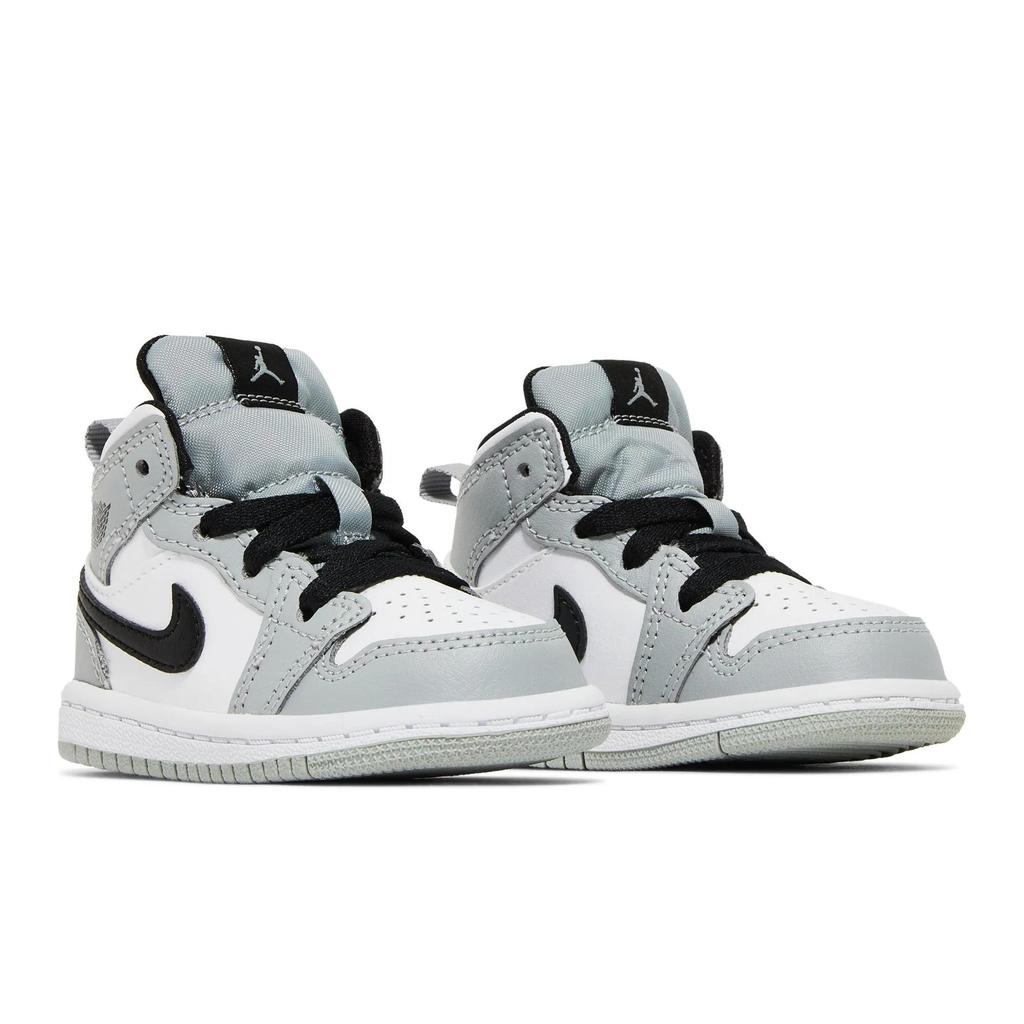 Air Jordan 1 Mid Toddler 'Light Smoke Grey' (Unisex) Light Smoke Grey / Black / White Toddler Shoes 640735 092