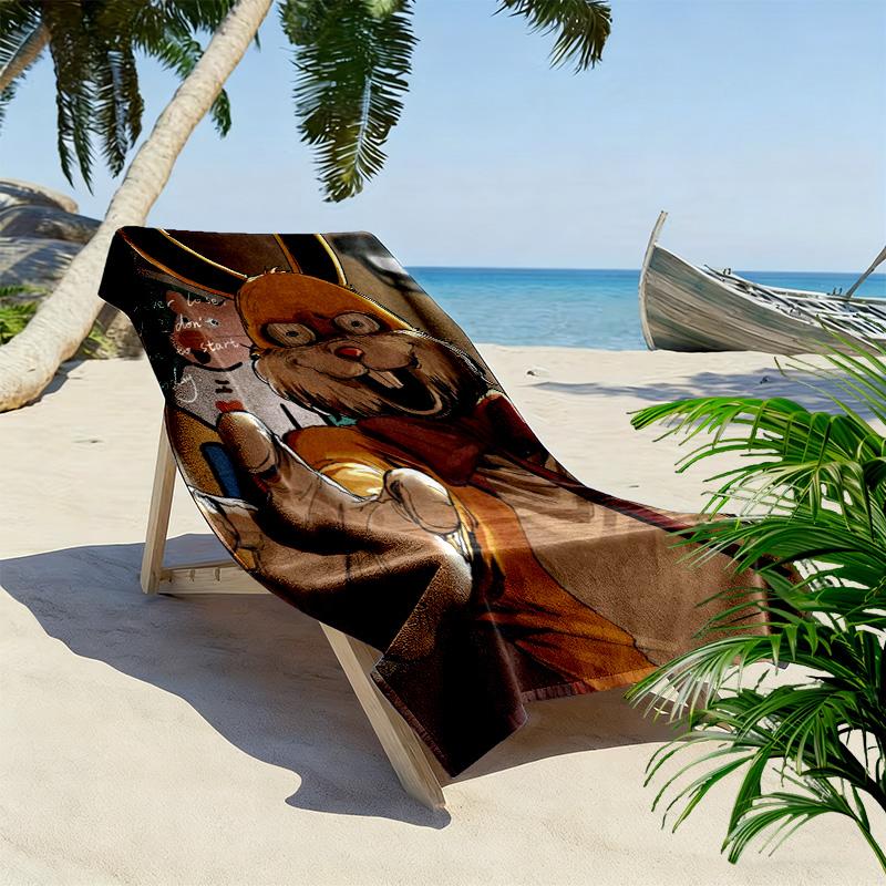 Horror Rabbit 2D Flat Print Beach Towel, Large Soft Quick Dry Towel for Beach Camping SwimmingZSTJ0915286