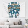 Six Seven 67 Cartoon Tapestry Single Sided 2DPrint Vibrant Stylish Tapestry Bedroom Living Room Dorm Playful Vibe Accessory Gift