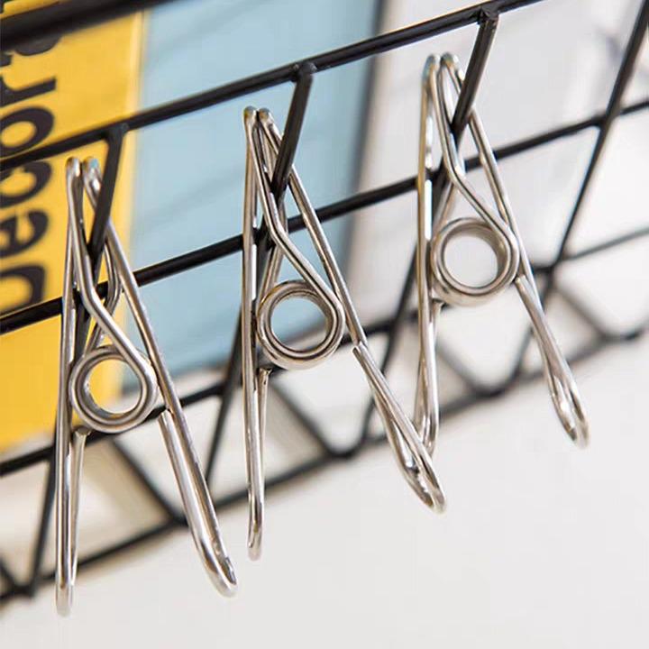 Stainless Steel Sock and Clothes Peg Clips – Windproof Hanger Accessory
