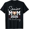 Senior Mom Baseball Heart T-Shirt, Proud Senior Mom Baseball Gift, Baseball Mom Senior Season Graphic Tee