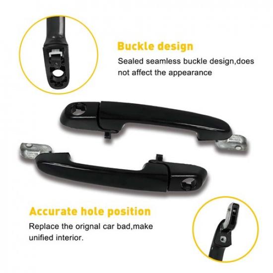 2X Front Side LHRH Exterior Door Panel Handle Set For 2006-2011 Accent Hyundai K