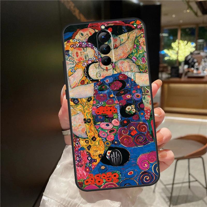 The Kiss Gustav Klimt Painting Case For ZTE Nubia Red Magic 10S 9S 8S 10 9 8 11 Pro Plus 6 7 6S 7S For RedMagic 10 Air Cover