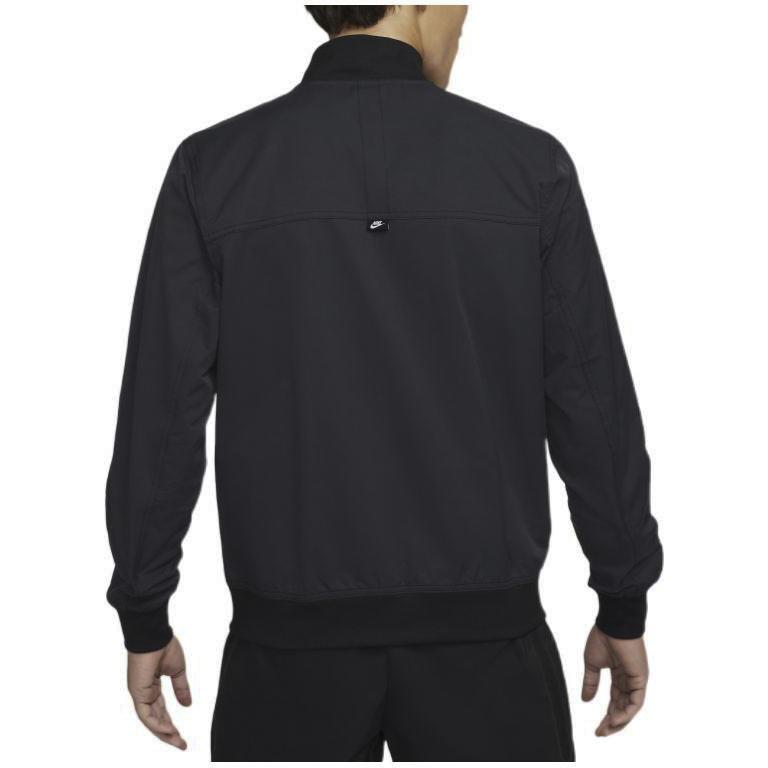 New Nike Logo Stand Collar Long Sleeves Jacket Black DM6822-010