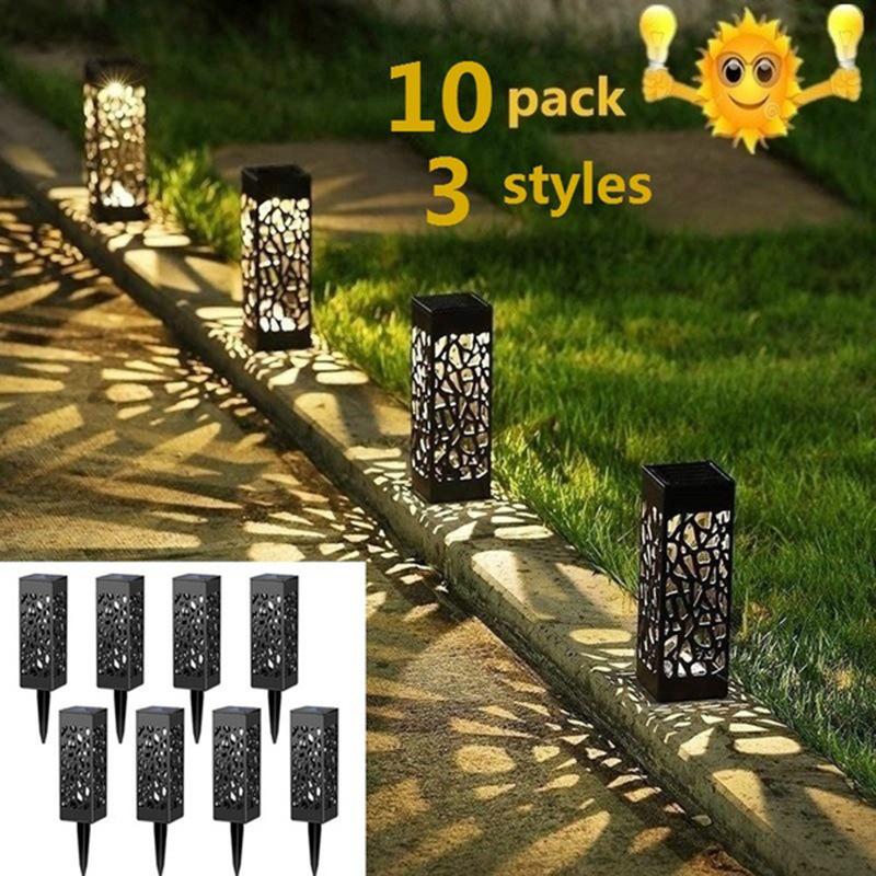 Waterproof Solar Hollowed Outdoor Lawn Light for Parks & Camping
