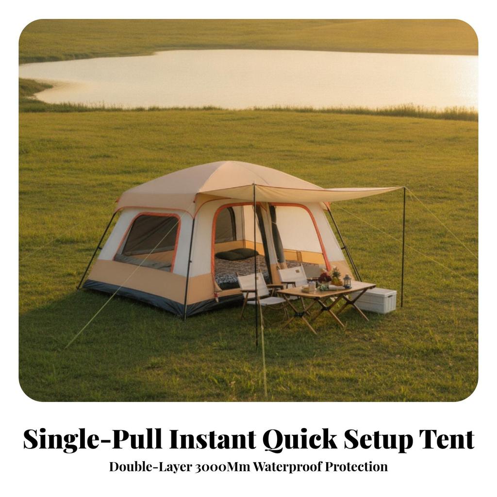 Automatic Tent Waterproof Double-Layer Windproof for Campers