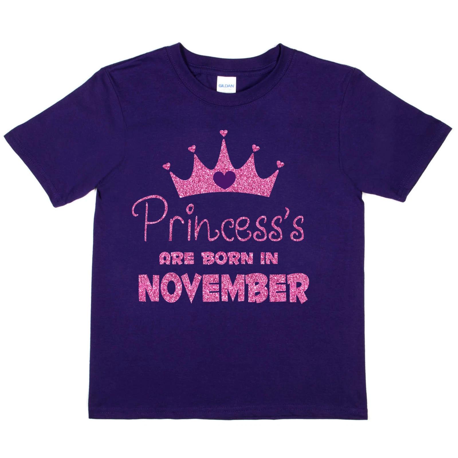Birthday Girls T-shirt Princess s Born In November Funny Birthday Present Gift M