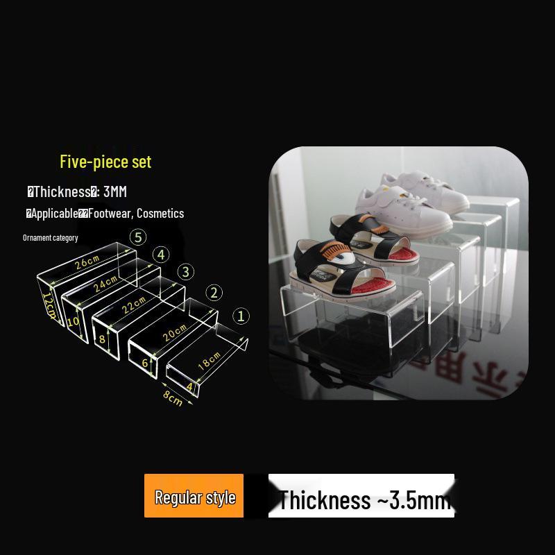 Transparent Acrylic Shoe Display Stand for Adults and Kids