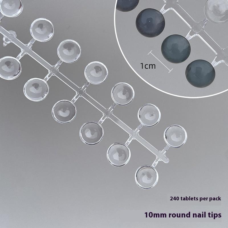 1/1.2/1.5Cm Mini Round Shaped Clear Glass Nail Polish Color Card Nail Art Color Display Tips 240/120Pcs Fake Color Chart Showing