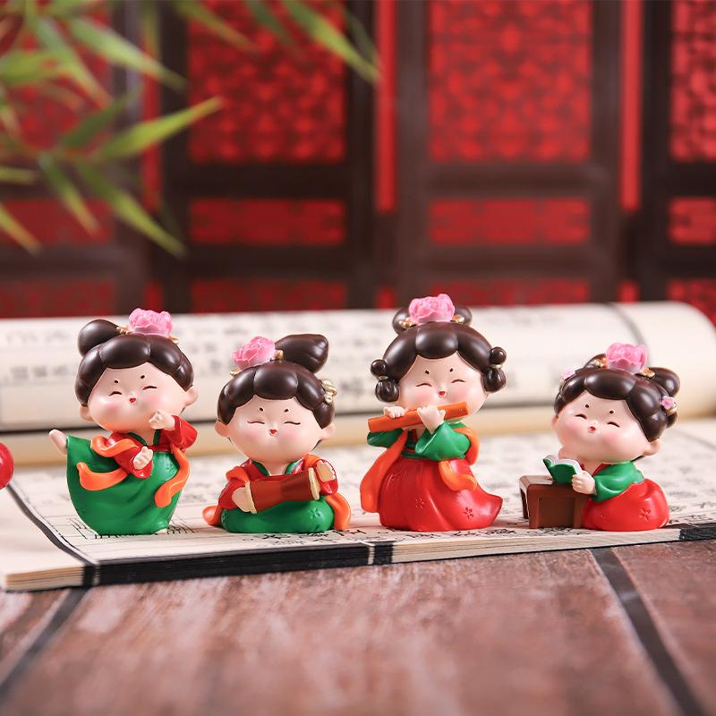 Chinese Desktop Decoration Home Decoration Tang Dynasty Lady Decoration Cute Ornaments