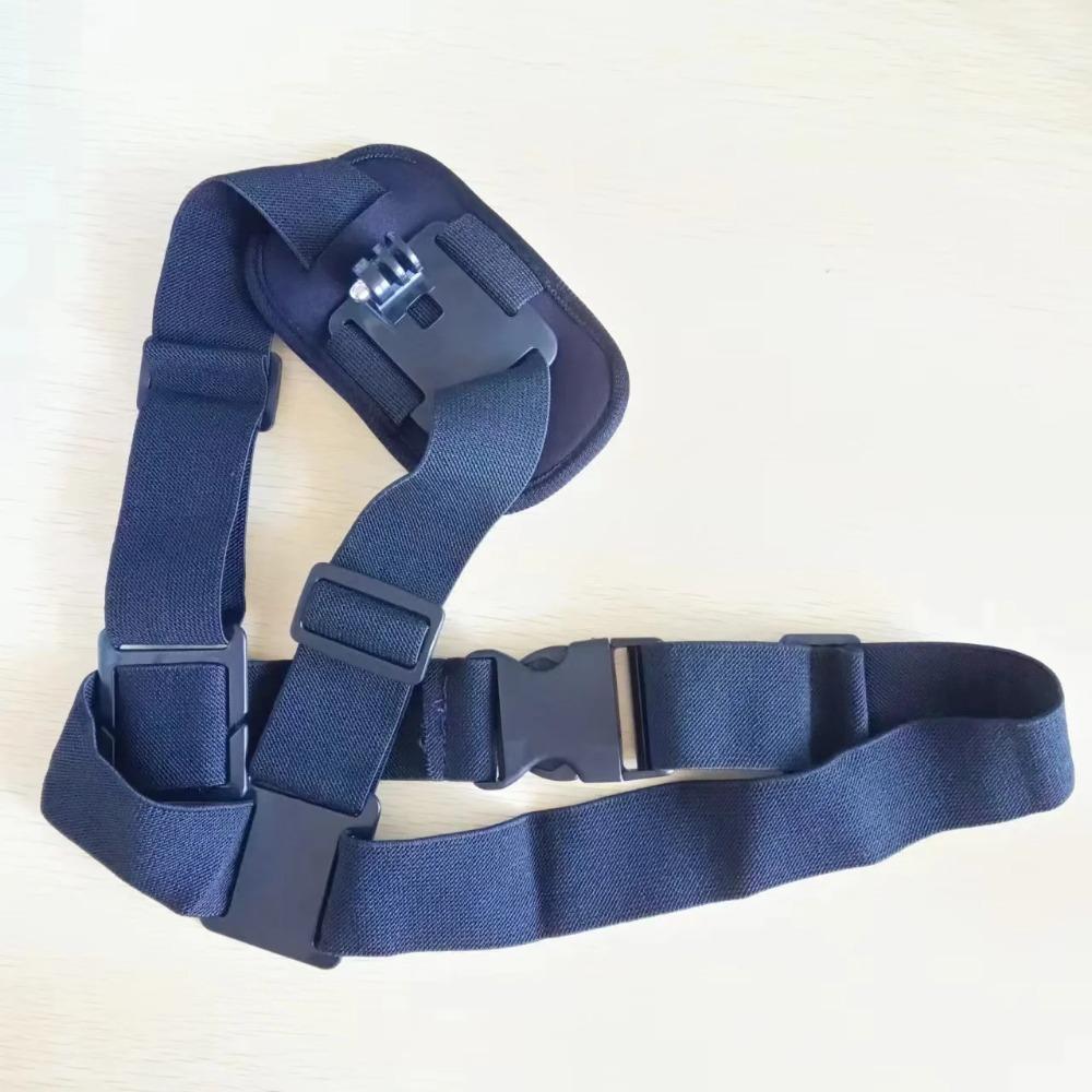 Adjustable Chest Strap Mount Holder for Action Cameras Live Streaming Outdoor Cycling Hands-Free Selfie Stick