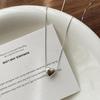 Simple Design S925 Silver High-end Three-dimensional Love Peach Heart Pendant Necklace Light Luxury Temperament Collarbone Chain