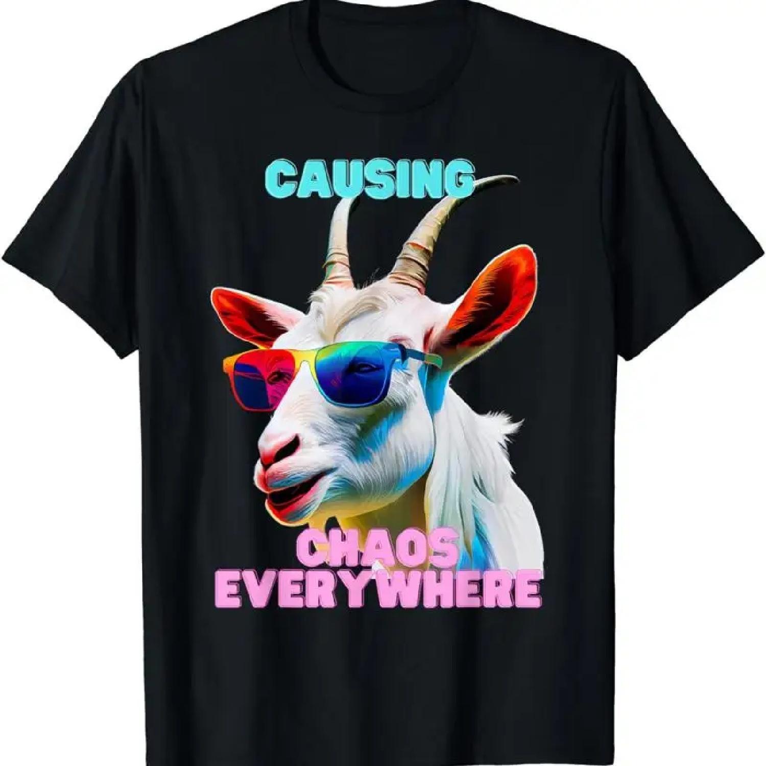 НОВЫЙ ОГРАНИЧЕННЫЙ Смешной Безумный Дизайн Козы Идея Футболка S 3XL S