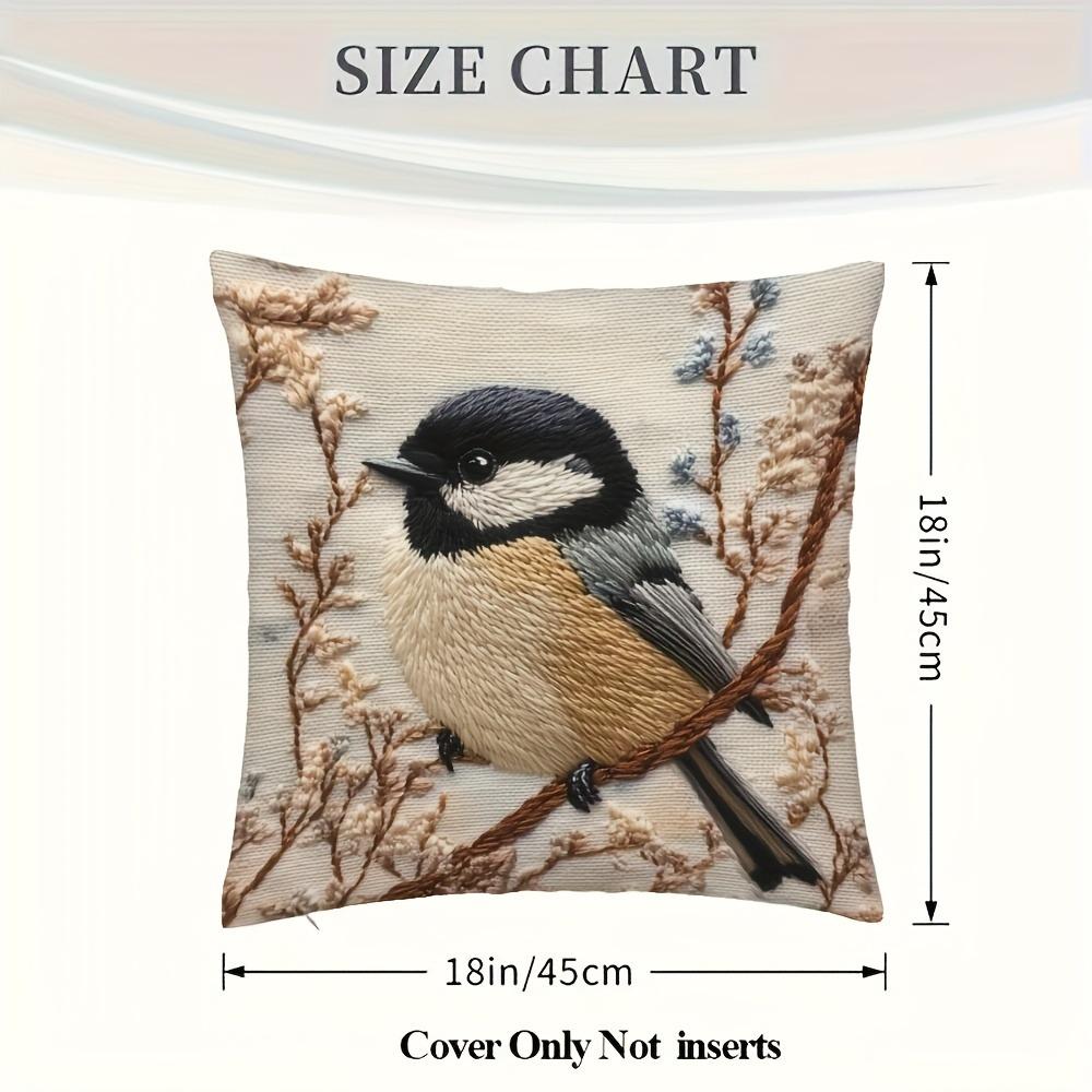 Bird Pillowcase: Nature's Art for Your Comfort Sofa cushion cover, home room dormitory decoration, 2D printing