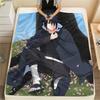 Sasuke Naruto pattern Flannel Blanket, High quality Comfortable for All Seasons, Home Decor, Warmth and Comfort, Perfect for Gifts.