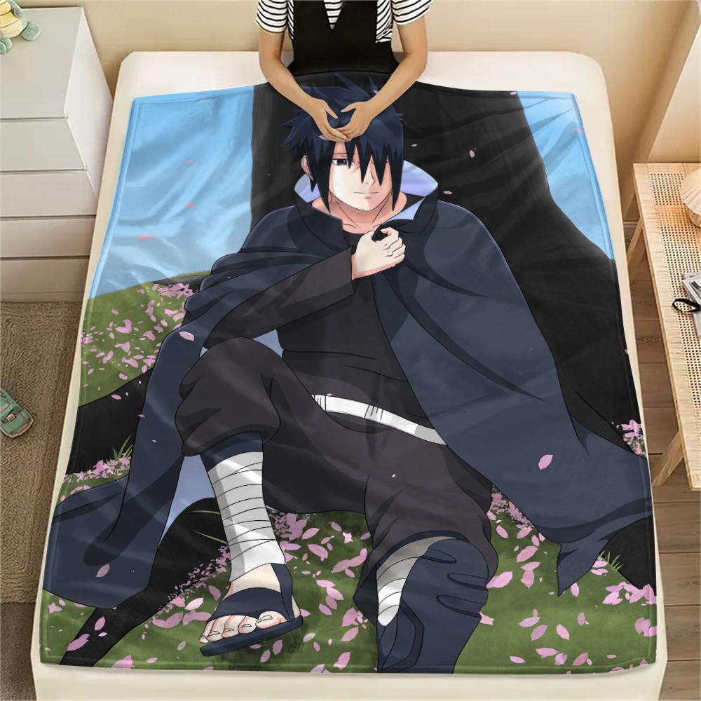 Sasuke Naruto pattern Flannel Blanket, High quality Comfortable for All Seasons, Home Decor, Warmth and Comfort, Perfect for Gifts.