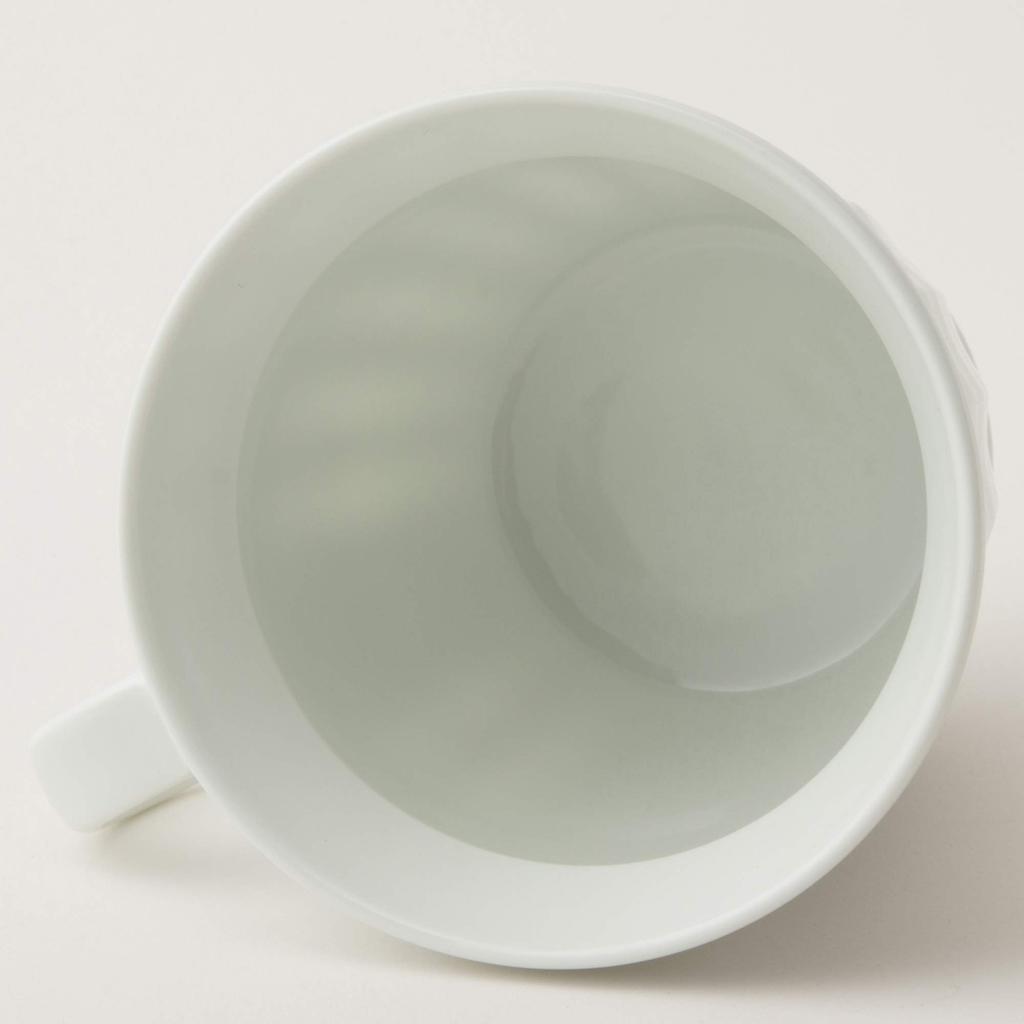 Saikai Pottery Hasami Ware White Porcelain Bamboo Forest Carving Mug 73423