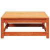 Vidaxl Garden Stool, Waxed Brown, 70X70X30 Cm, Solid Pine Wood